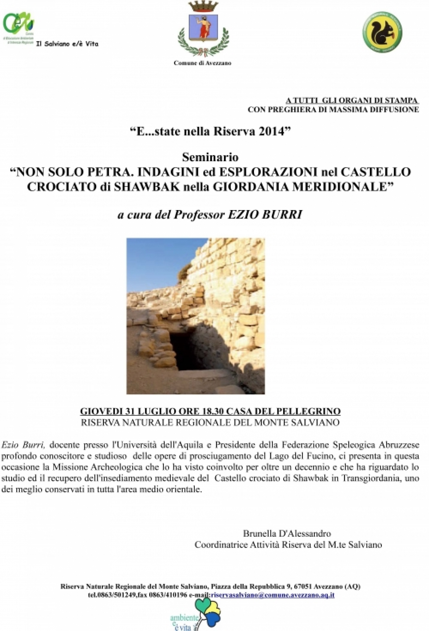 seminario prof. Burri Non solo Petra